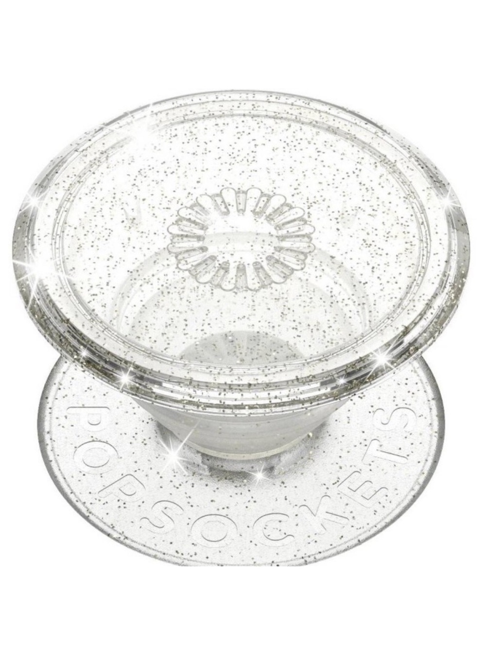 PopSocket Clear Glitter PopGrip by PopSocket - Silver Sparkle